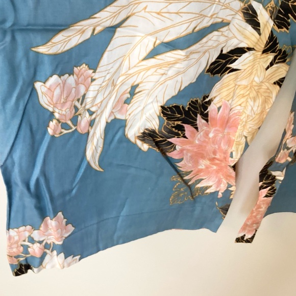 NWT Billabong New Love Floral Wide Leg Beach Pants - Blue - S - Picture 3 of 11